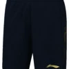 Badminton Shorts - Golden Drop Black -Badminton Gear Shop AAPQ265 2 1