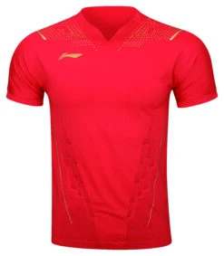 Badminton T-shirt - Golden Drop Red E