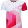 Badminton T-shirt - National White E -Badminton Gear Shop AAYS009 1