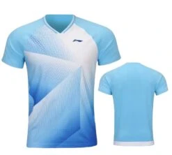 Badminton T-shirt - Fold Blue -Badminton Gear Shop AAYS249 1 C
