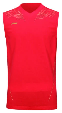 Badminton Tank Top - Golden Drop Red