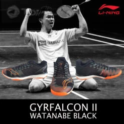 Badminton Shoes - Gyrfalcon II Watanabe Black -Badminton Gear Shop AYAP009 NJ 5Gyrfalcon II Watanabe Black
