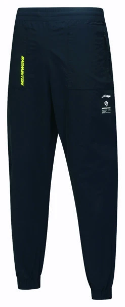 Badminton Tracksuit Pants - Shuttle Logo Black