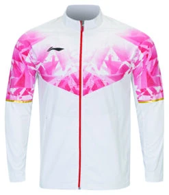 Badminton Tracksuit Jacket - Flakes White - UNISEX -Badminton Gear Shop AYYS019 1
